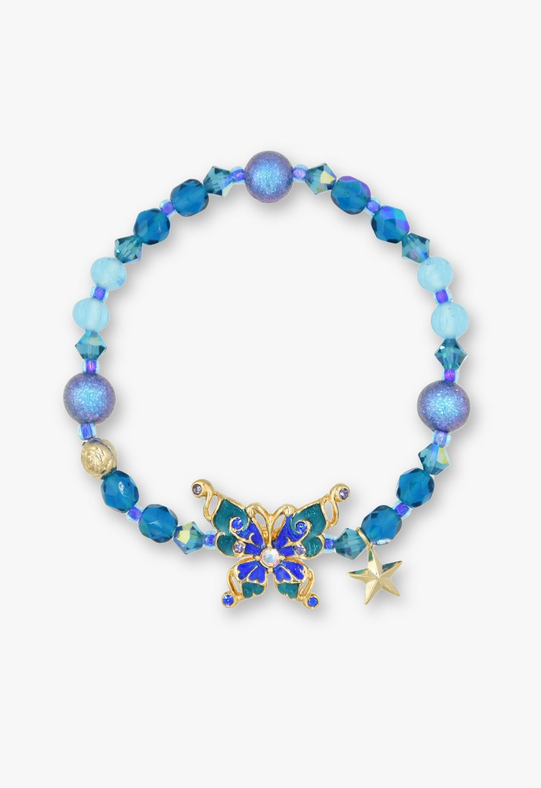 蝶モチーフ ゴムブレスレット