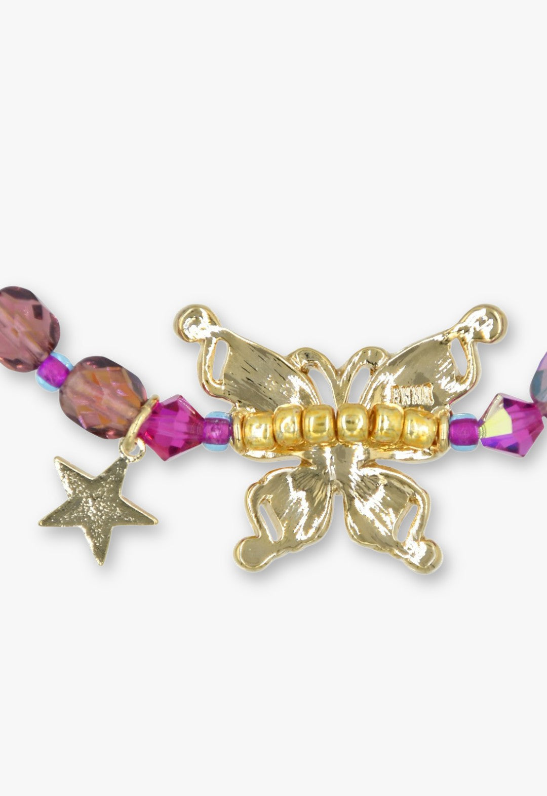 蝶モチーフ ゴムブレスレット