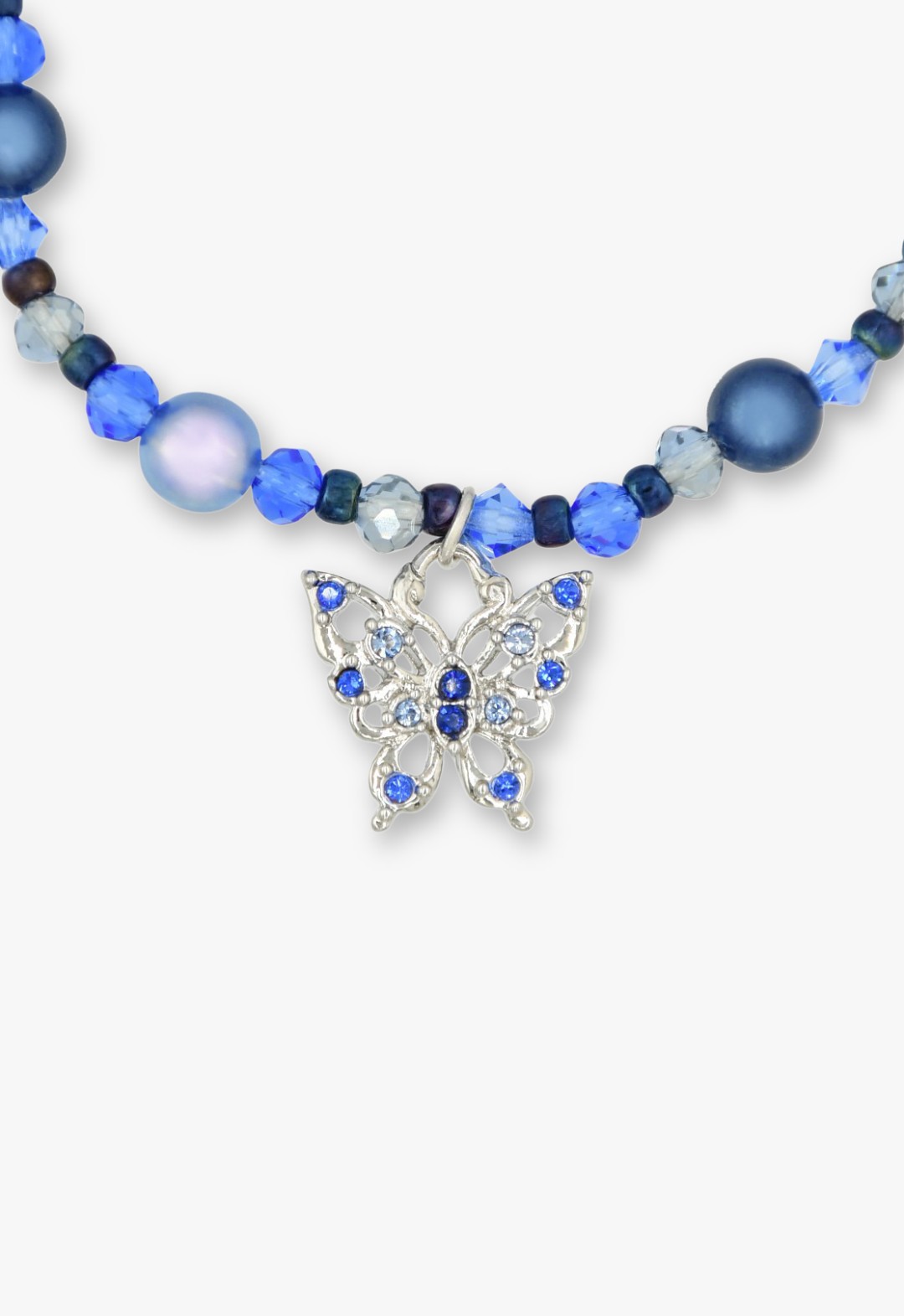 Butterfly motif elastic bracelet