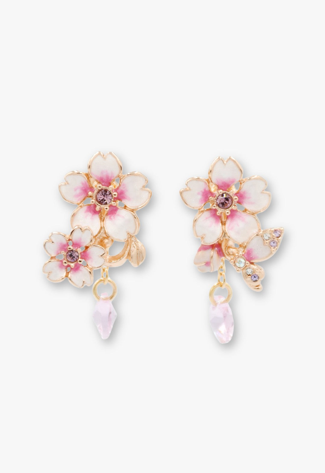 Cherry Blossom Motif Earrings