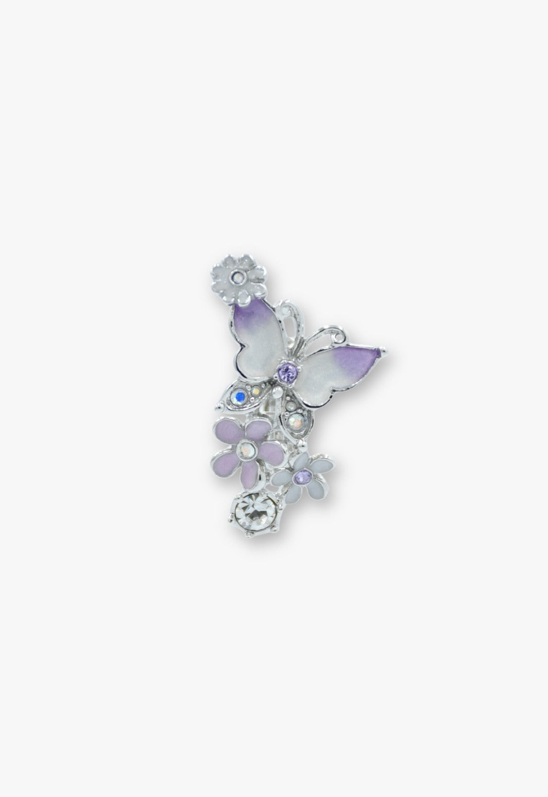 蝶 小花モチーフ イヤリング