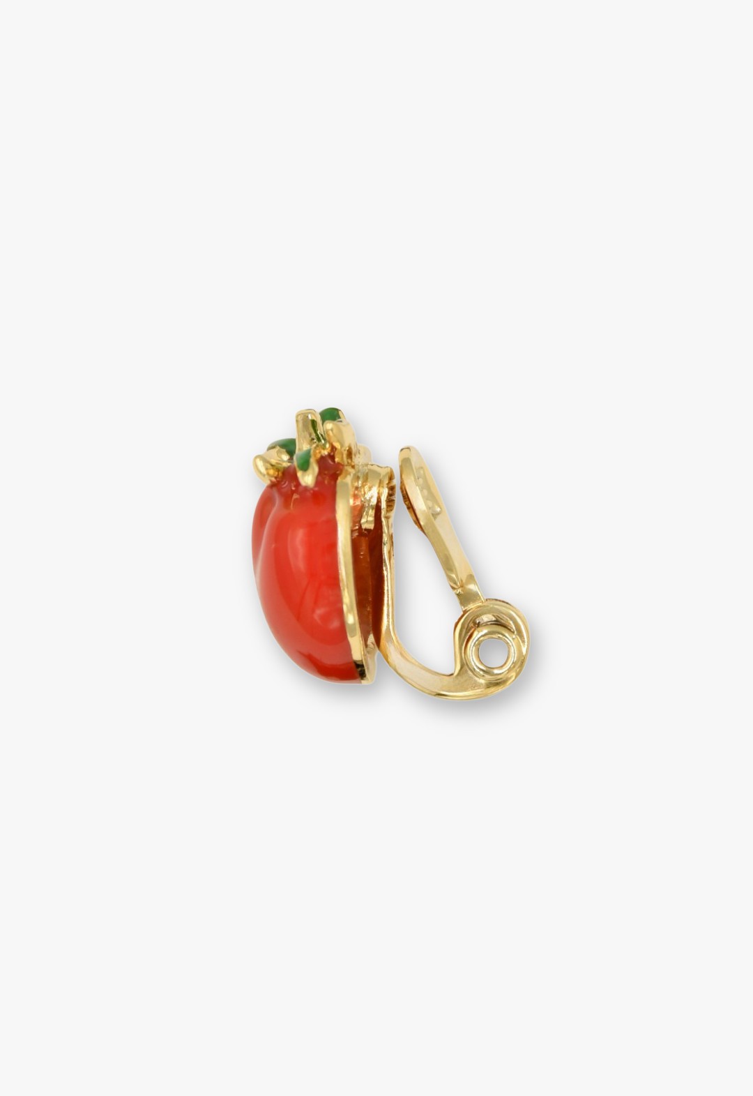 Tomato motif earrings