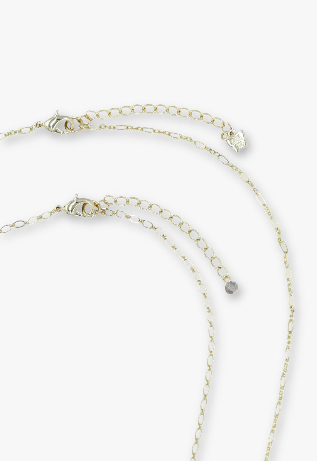 Butterfly motif 2-piece set necklace