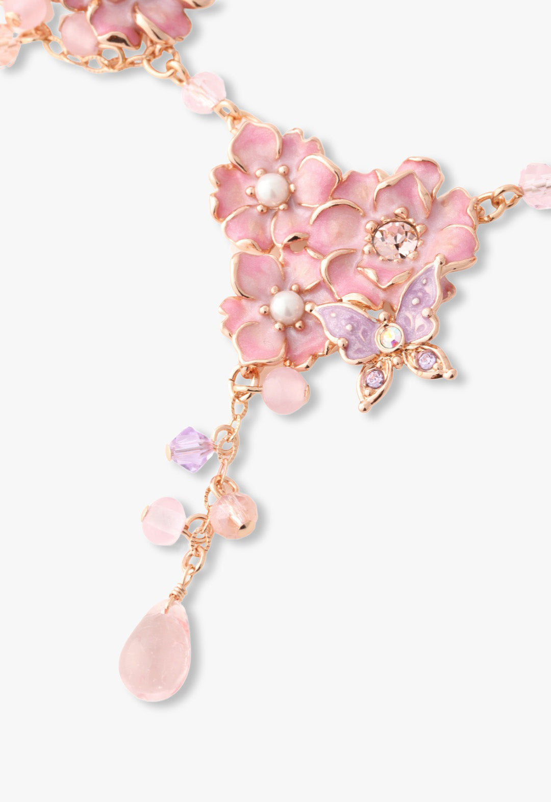 八重桜モチーフ ネックレス