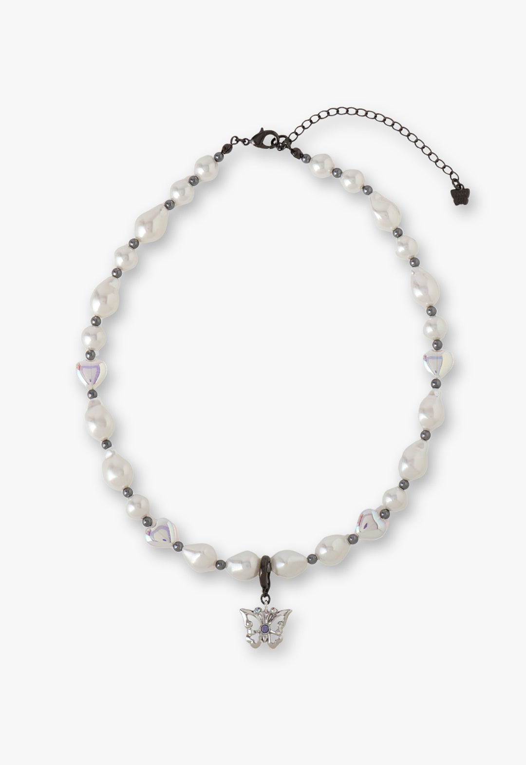 アナ スイ（ANNA SUI） ハート 蝶モチーフ パールネックレス 