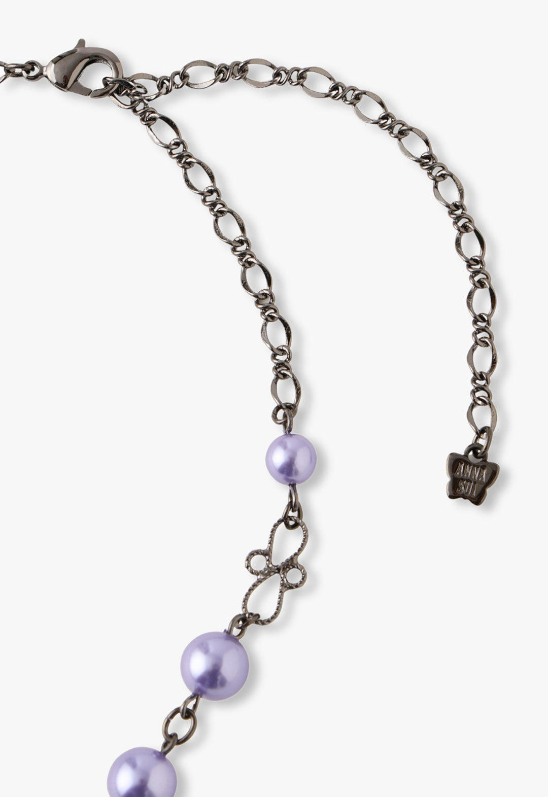 Night cherry blossom and butterfly motif necklace