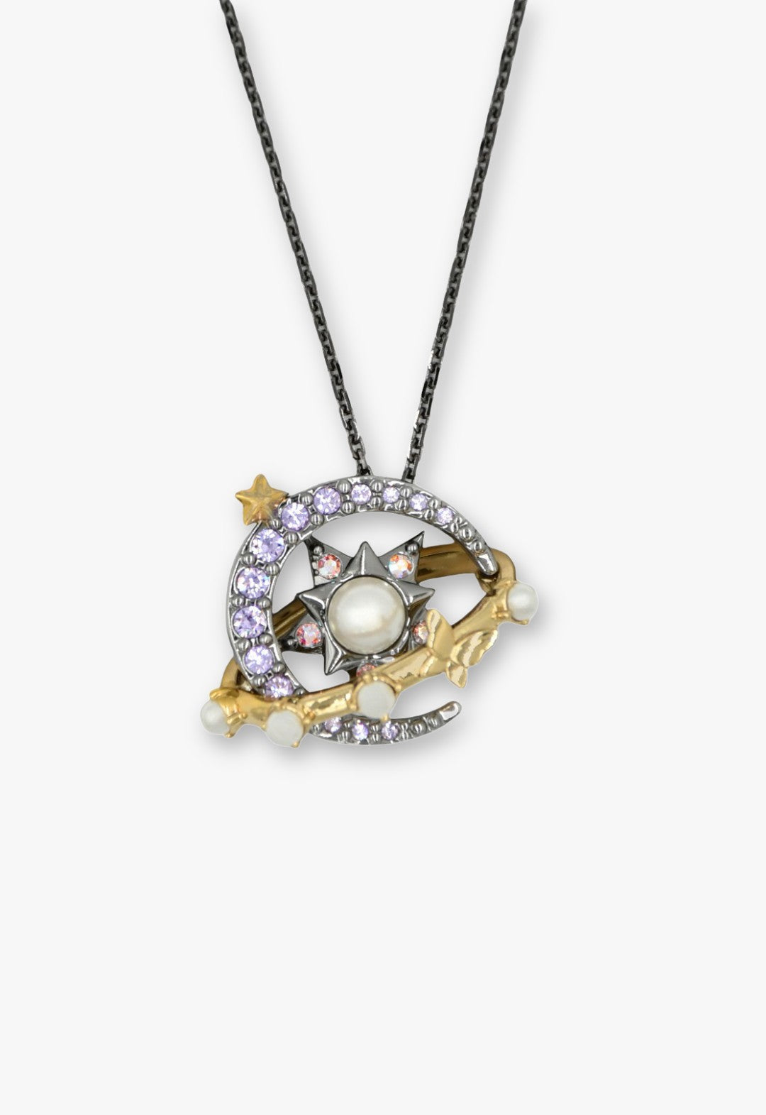 ムーンスター&オービットモチーフ ネックレス