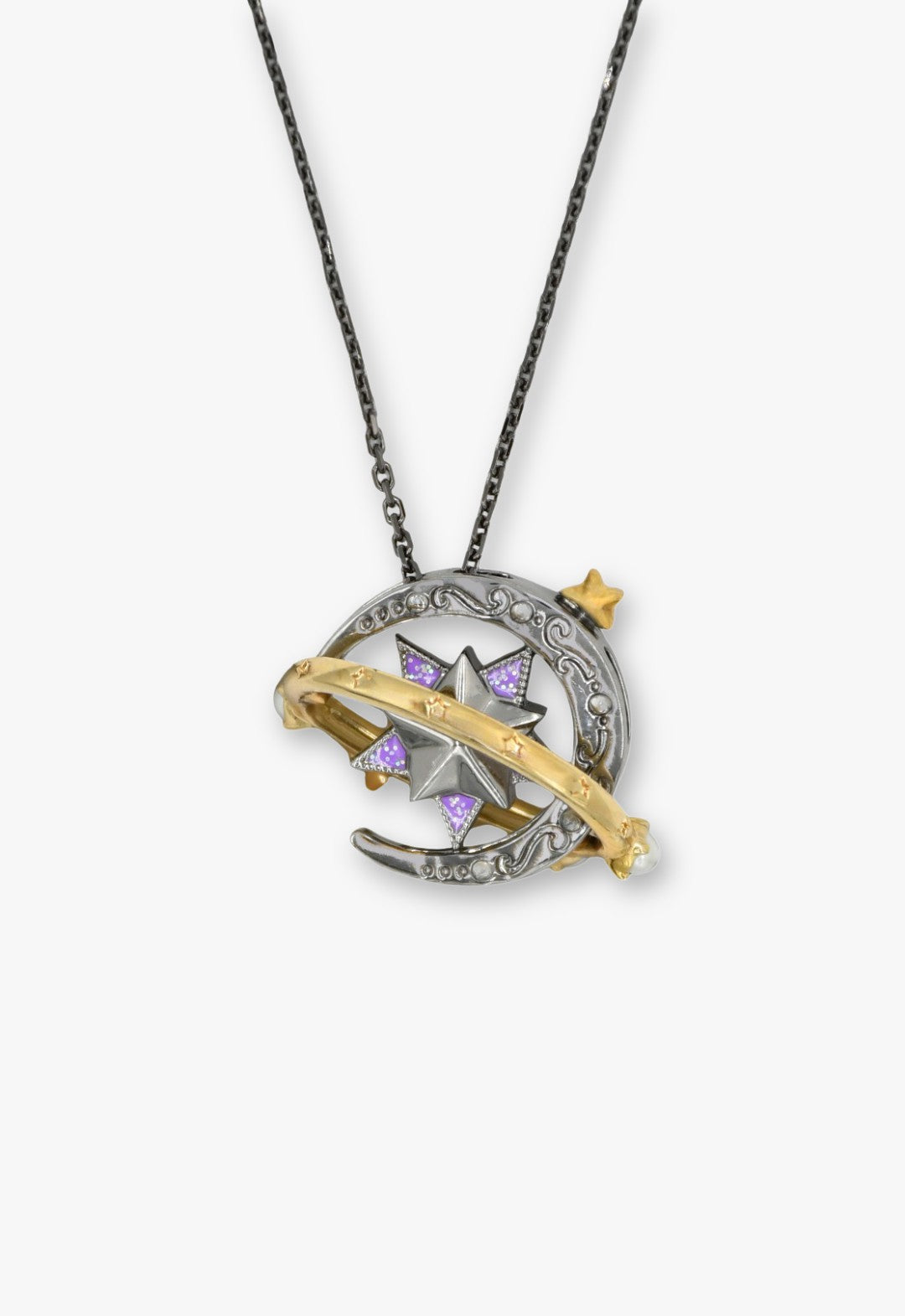 ムーンスター&オービットモチーフ ネックレス