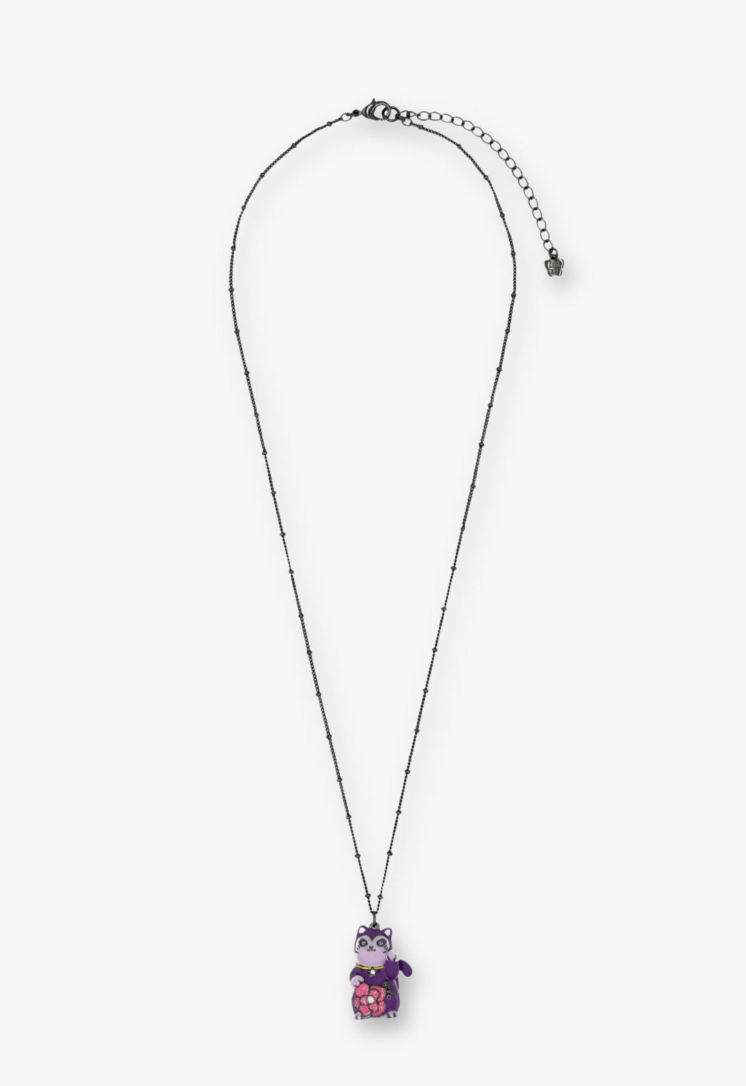 Maneki-neko motif necklace