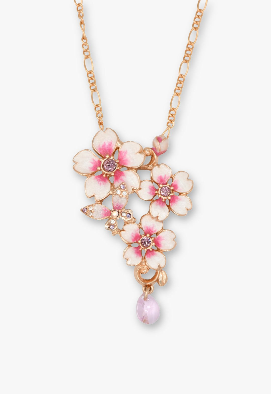 Cherry blossom motif necklace