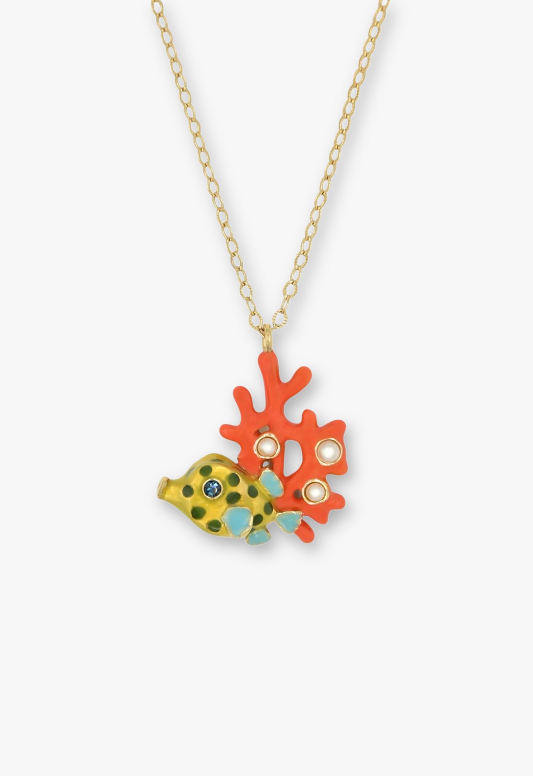 Boxfish motif necklace
