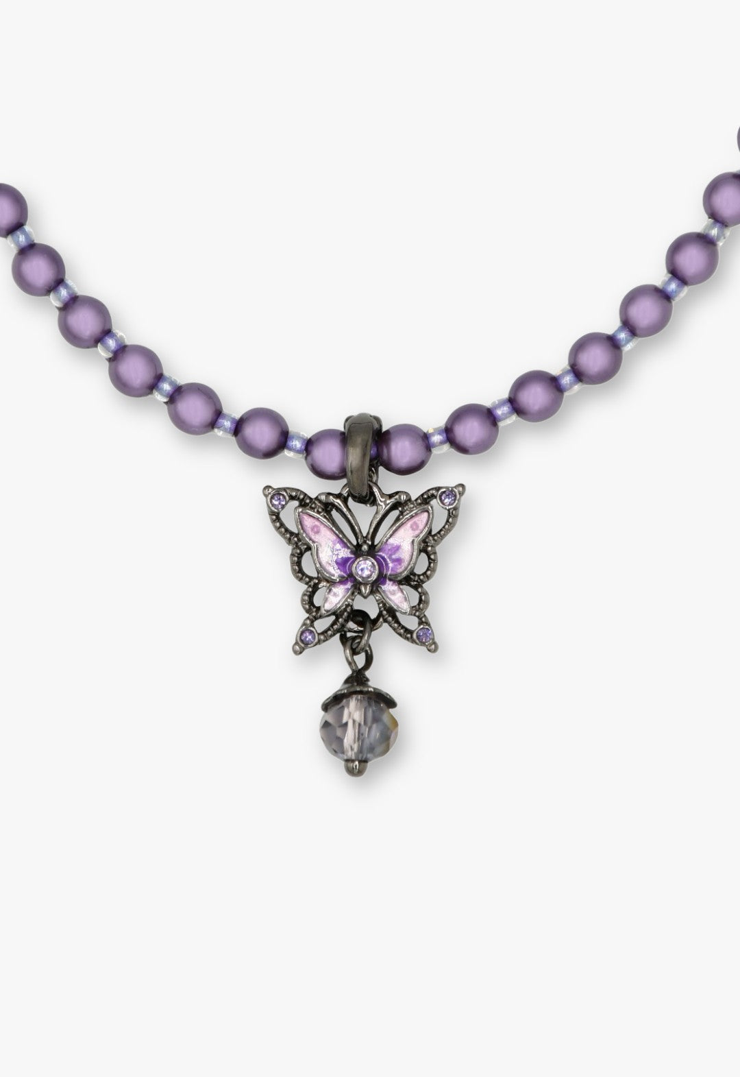Butterfly Motif Pearl Necklace