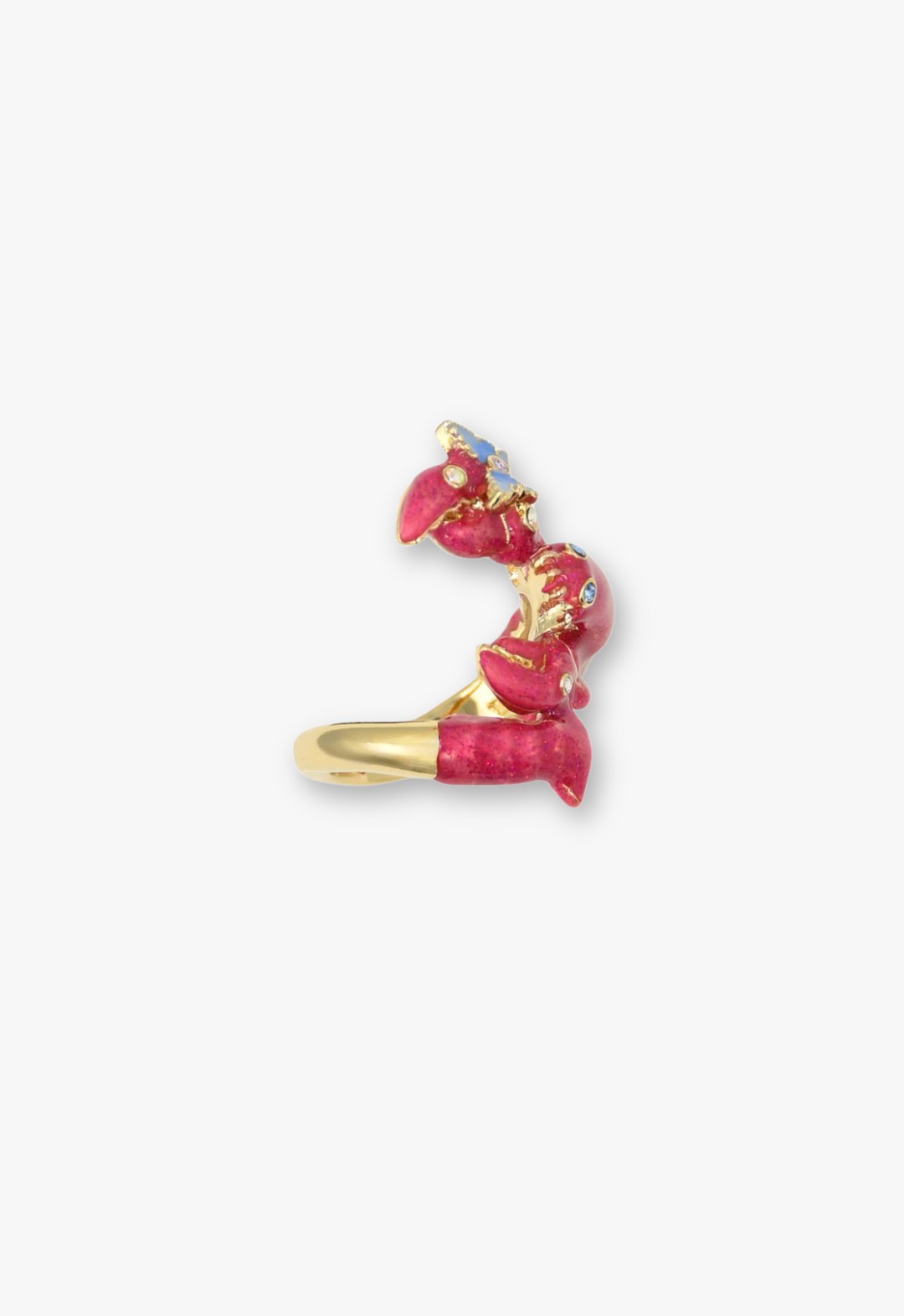 Lobster motif ring