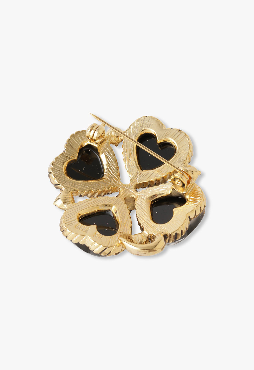 Clover motif brooch