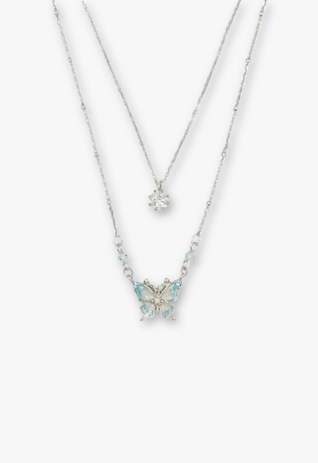 【限定BOX付】バタフライモチーフ 2点セットネックレス