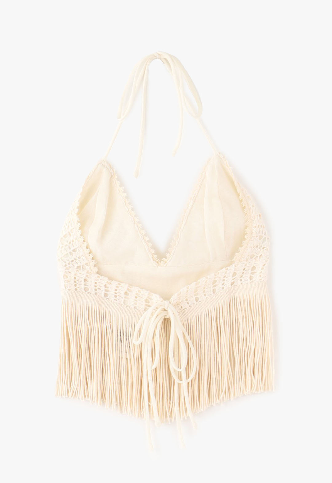 CROCHET LACE HALTER TOP