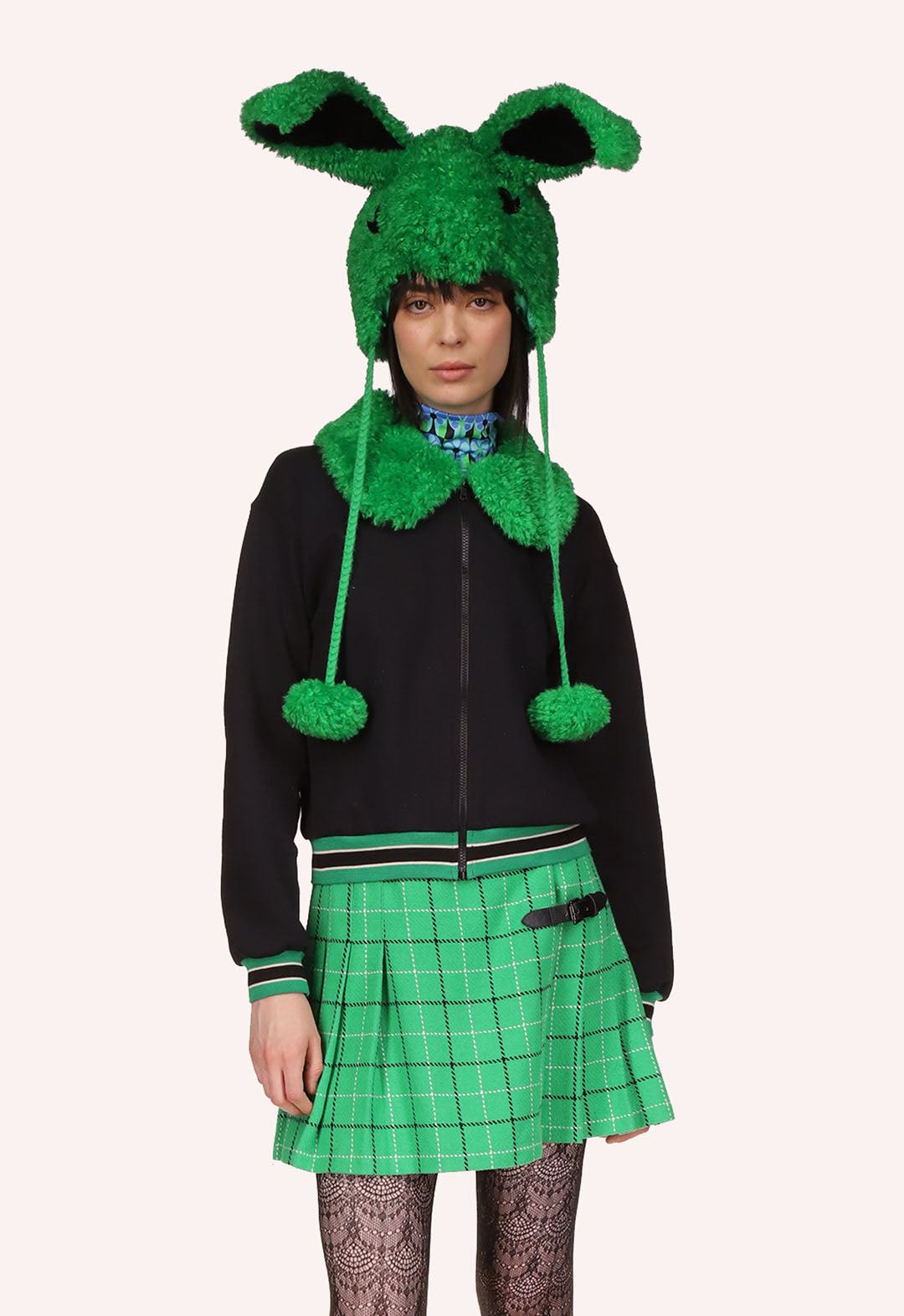 PLUSH TEDDY COLLAR SWEATSHIRT