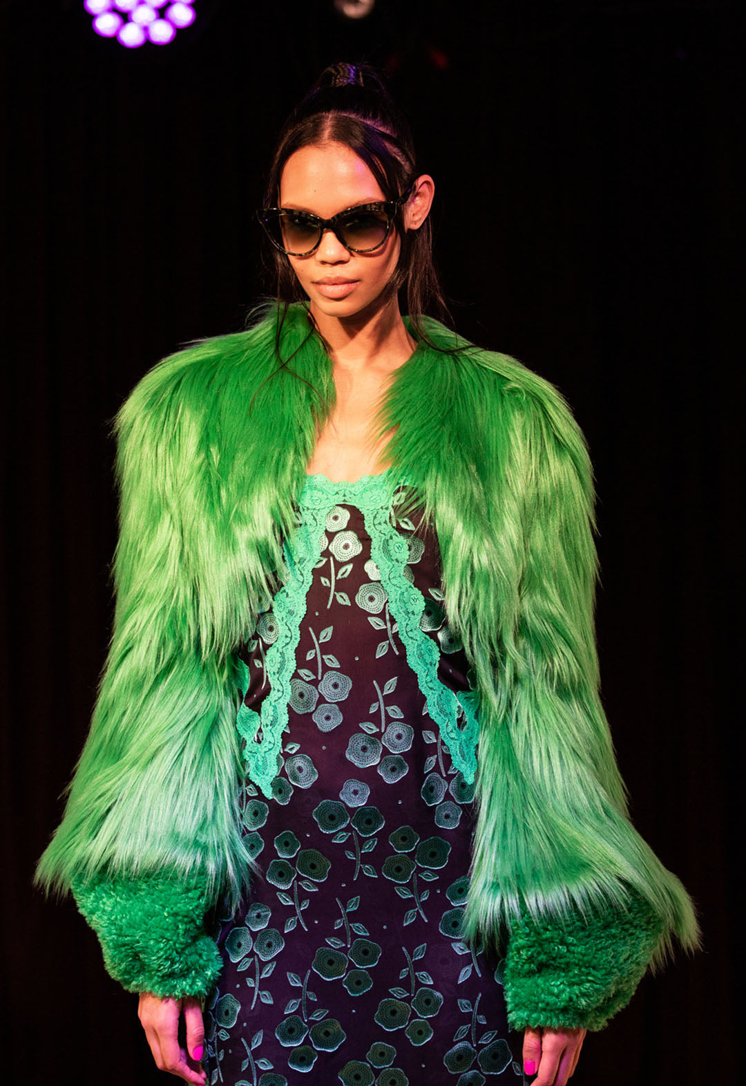 STITCHED POPPIES SLIP DRESS