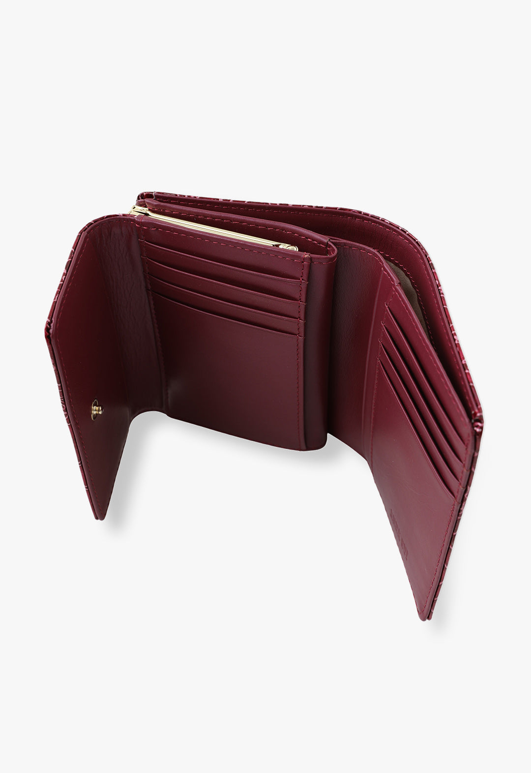 Rose Heart Clasp Bi-fold Wallet