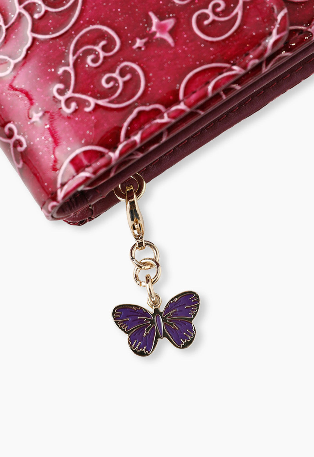 Rose Heart Clasp Bi-fold Wallet