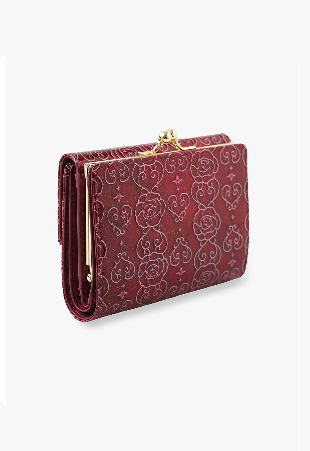Rose Heart Clasp Bi-fold Wallet