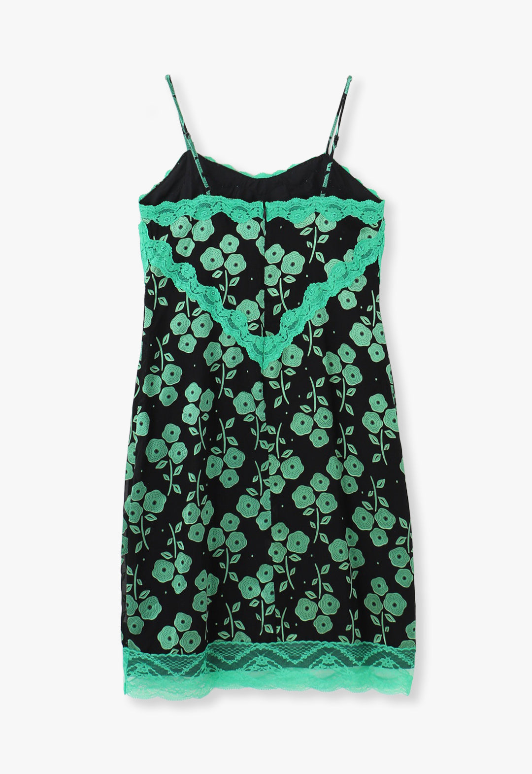 STITCHED POPPIES SLIP DRESS