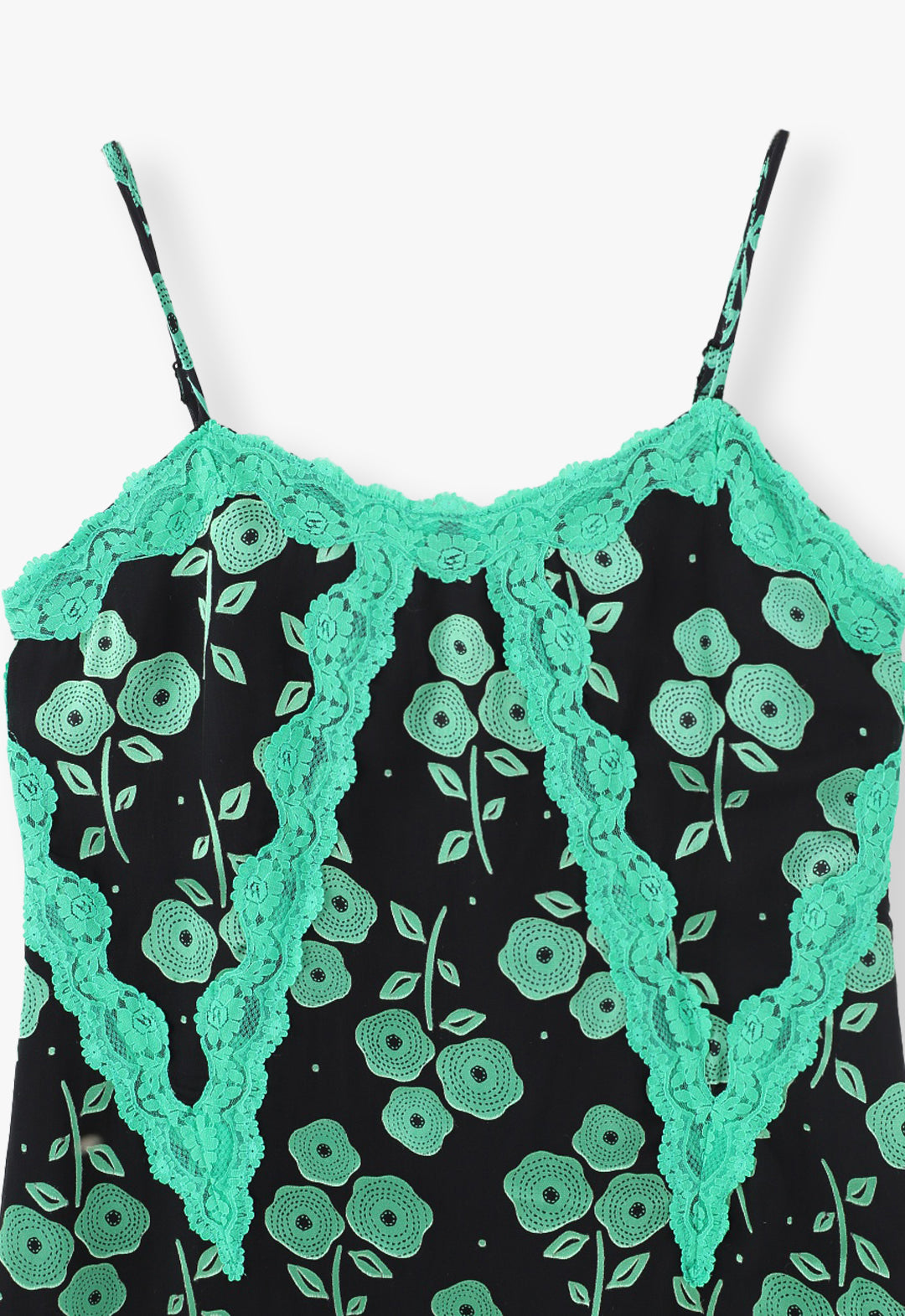 STITCHED POPPIES SLIP DRESS