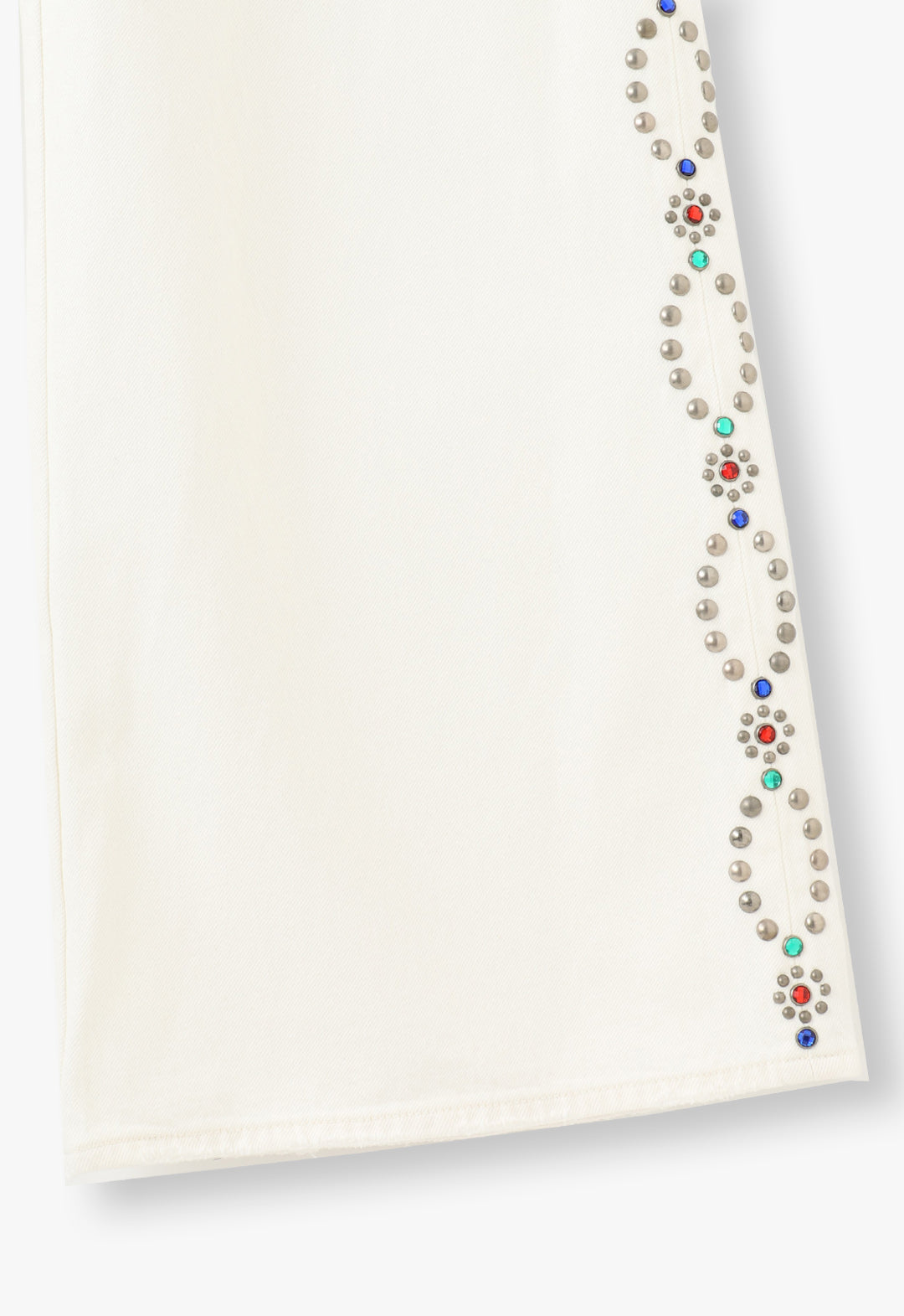 STUDDED WIDE LEG JEANS