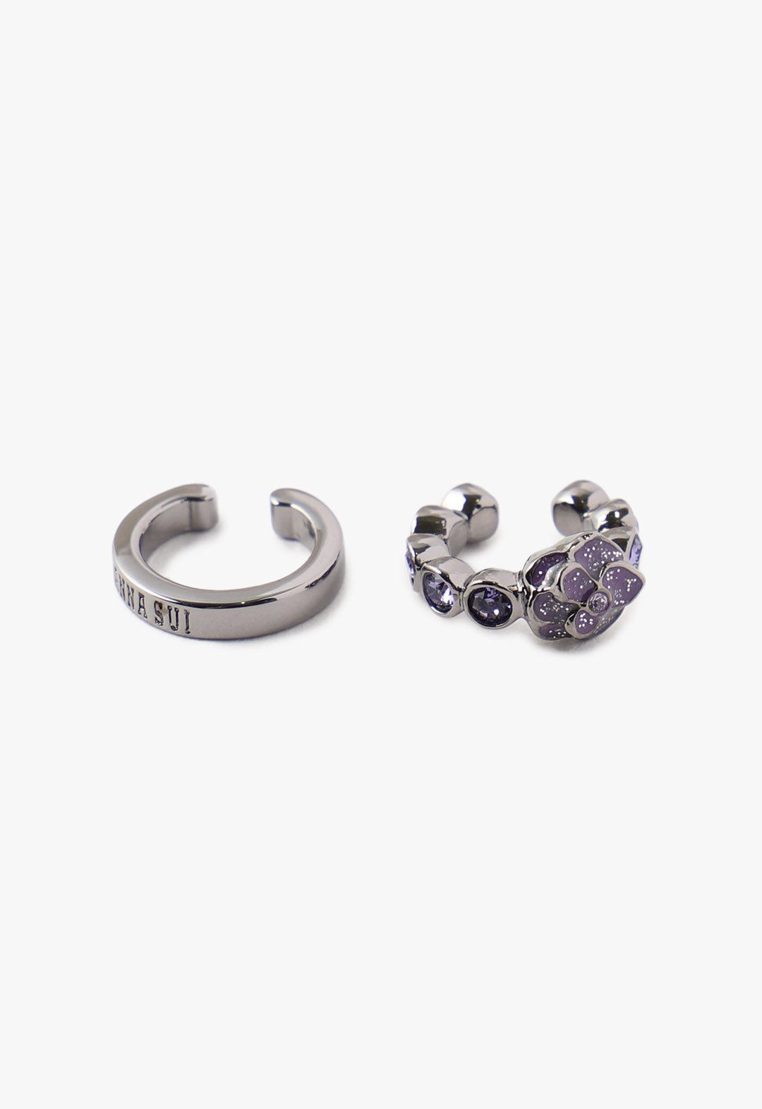 玫瑰 + ANNA SUI 徽标耳镯套装