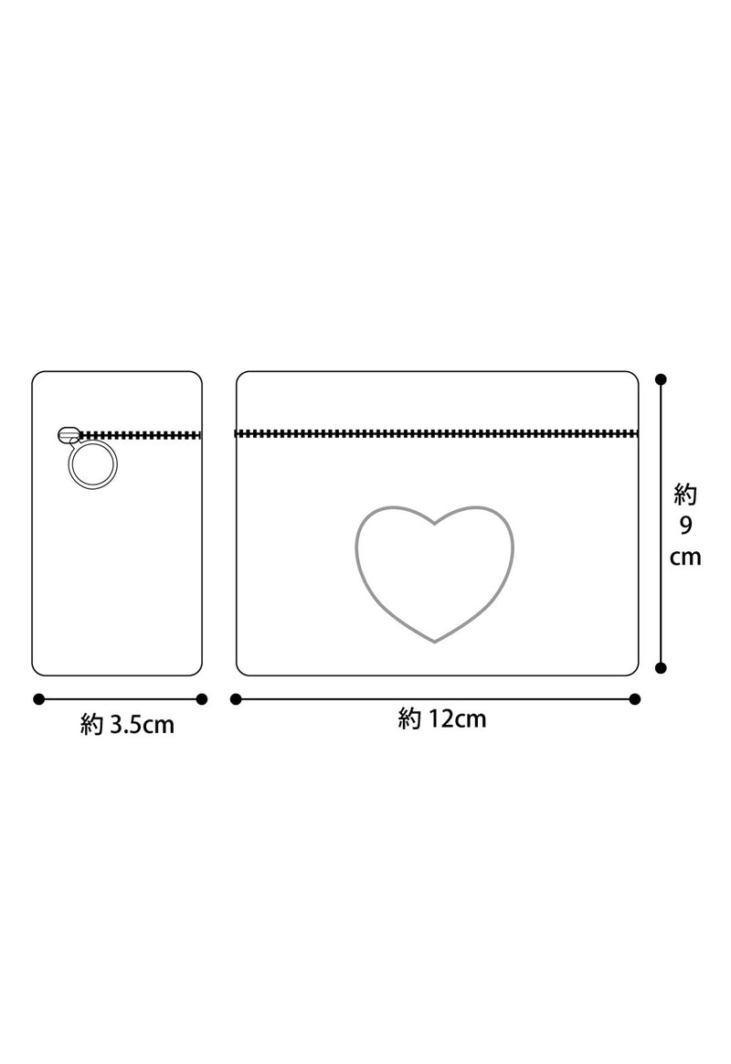 Heart Print Mini Pouch