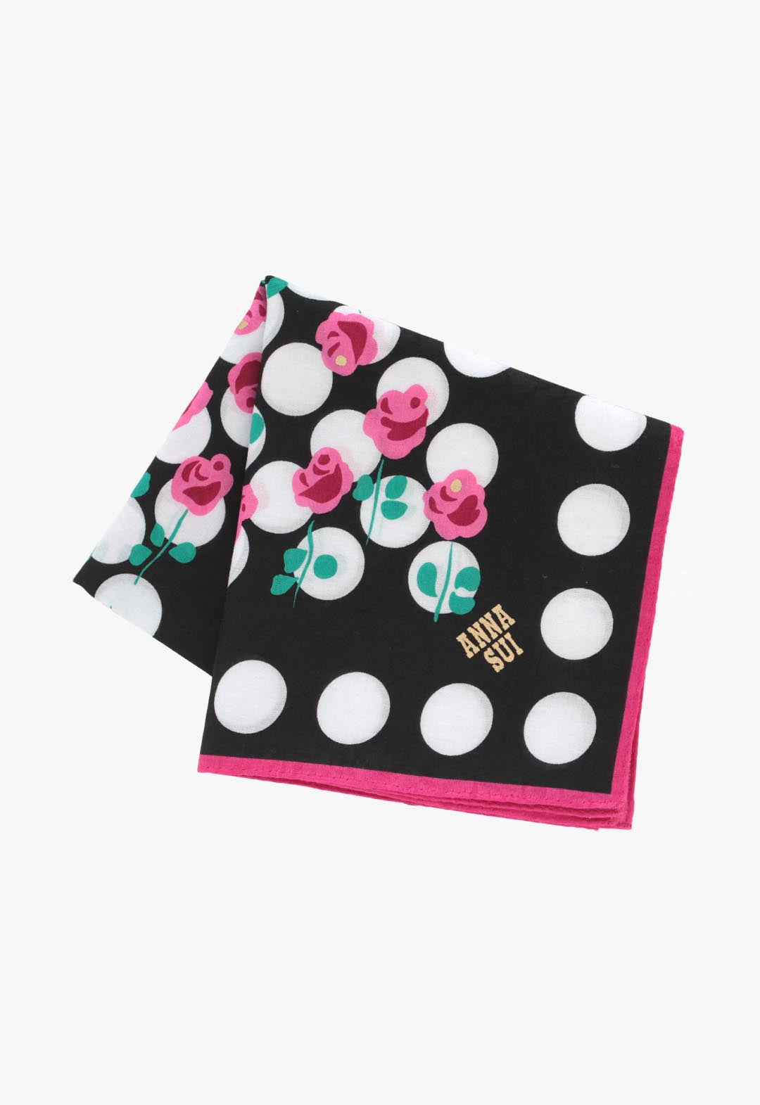ローズドット大判プリントハンカチ