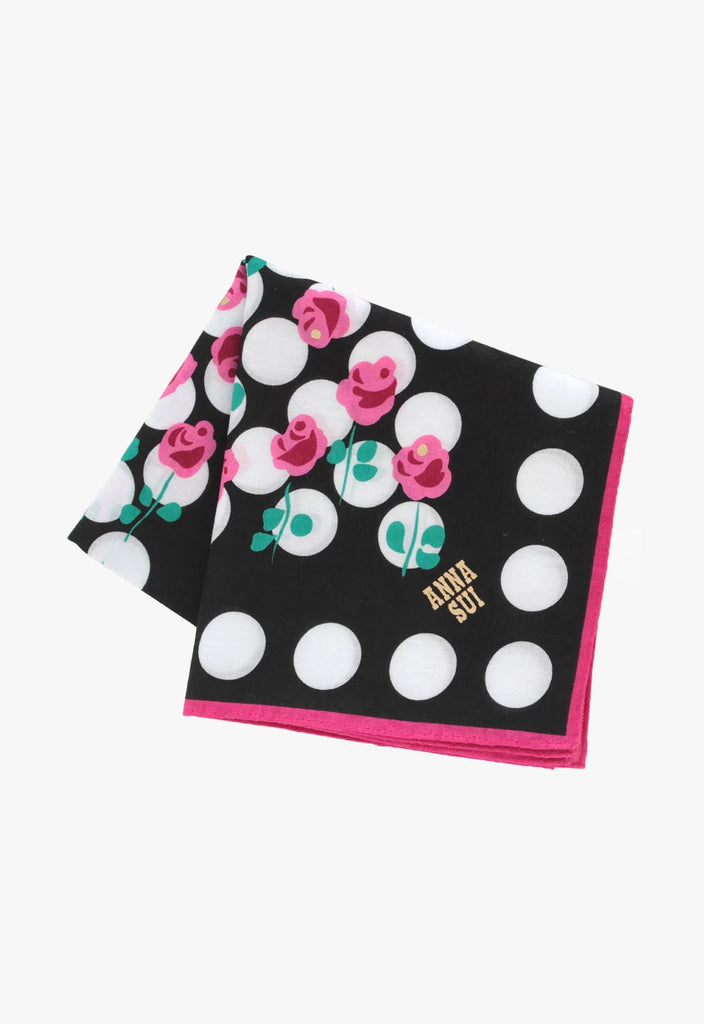 ローズドット大判プリントハンカチ