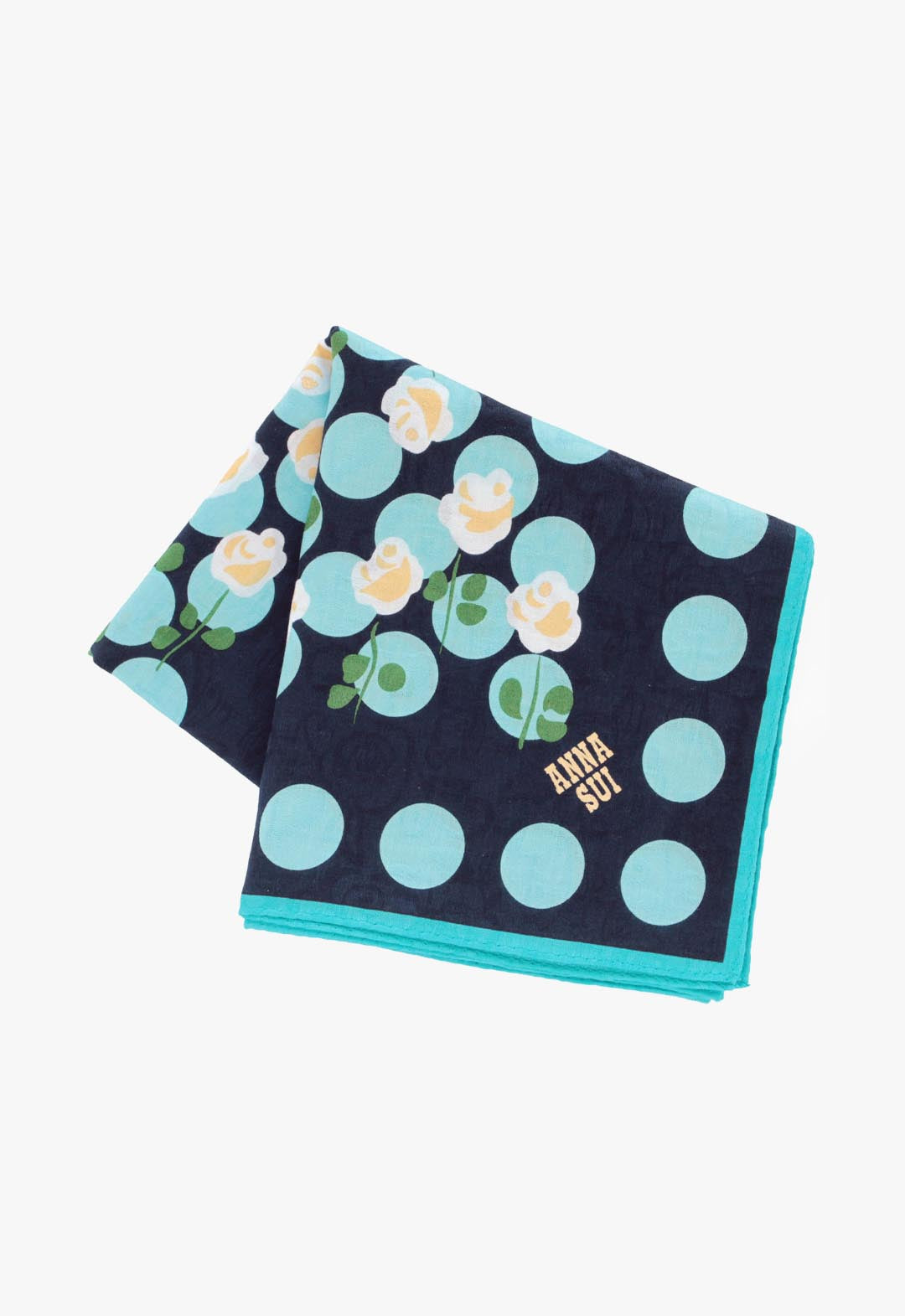 ローズドット大判プリントハンカチ