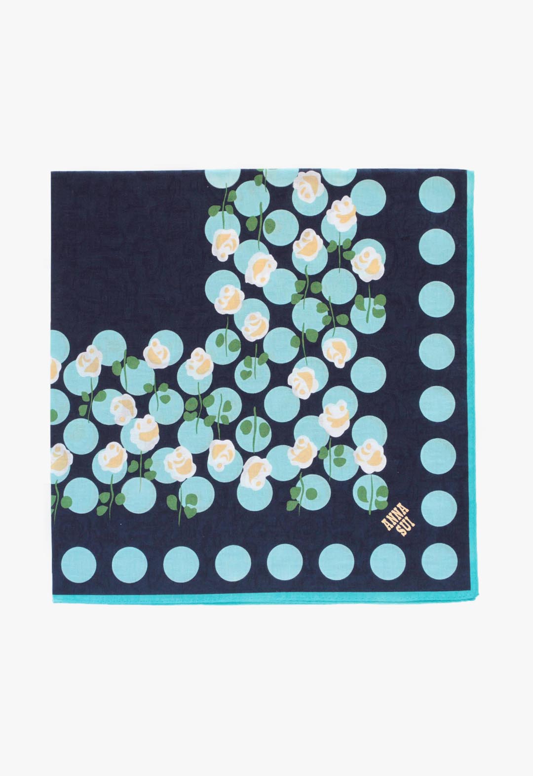 ローズドット大判プリントハンカチ