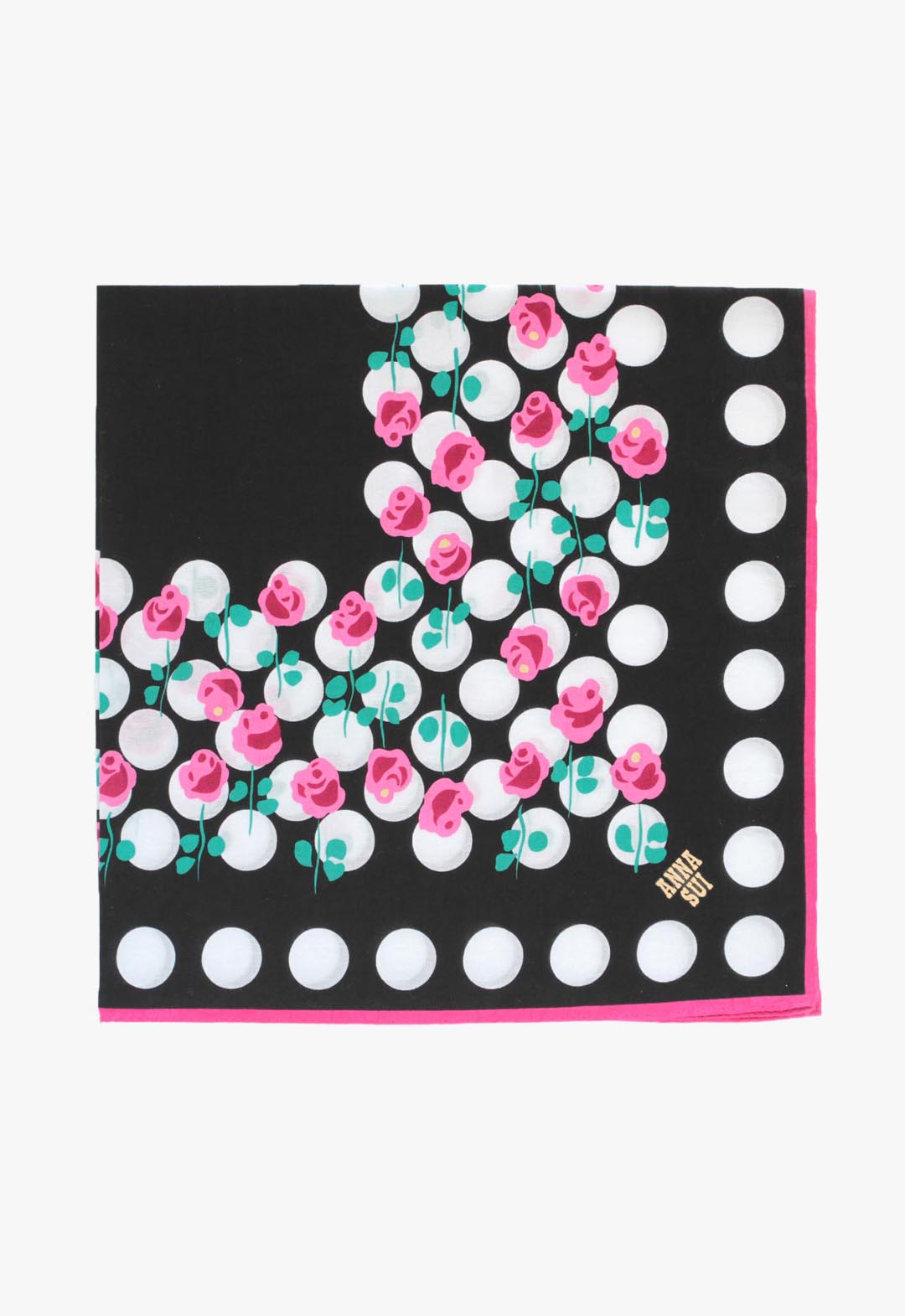 ローズドット大判プリントハンカチ