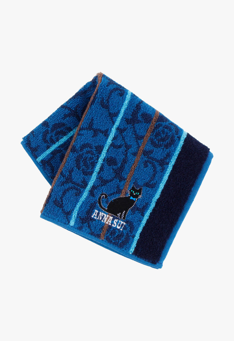 Cat &amp; Striped Towel Handkerchief