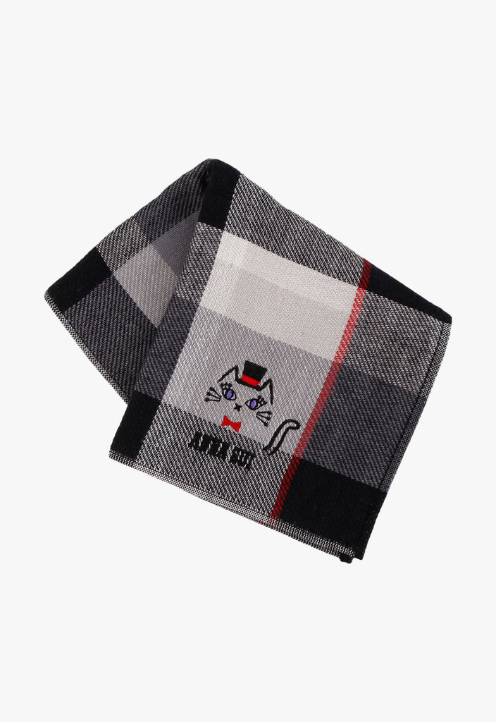 [SALE] Cat & Check Towel Handkerchief