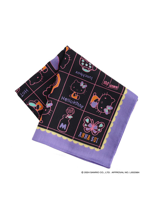 [HELLO KITTY 50th] Large format total print handkerchief