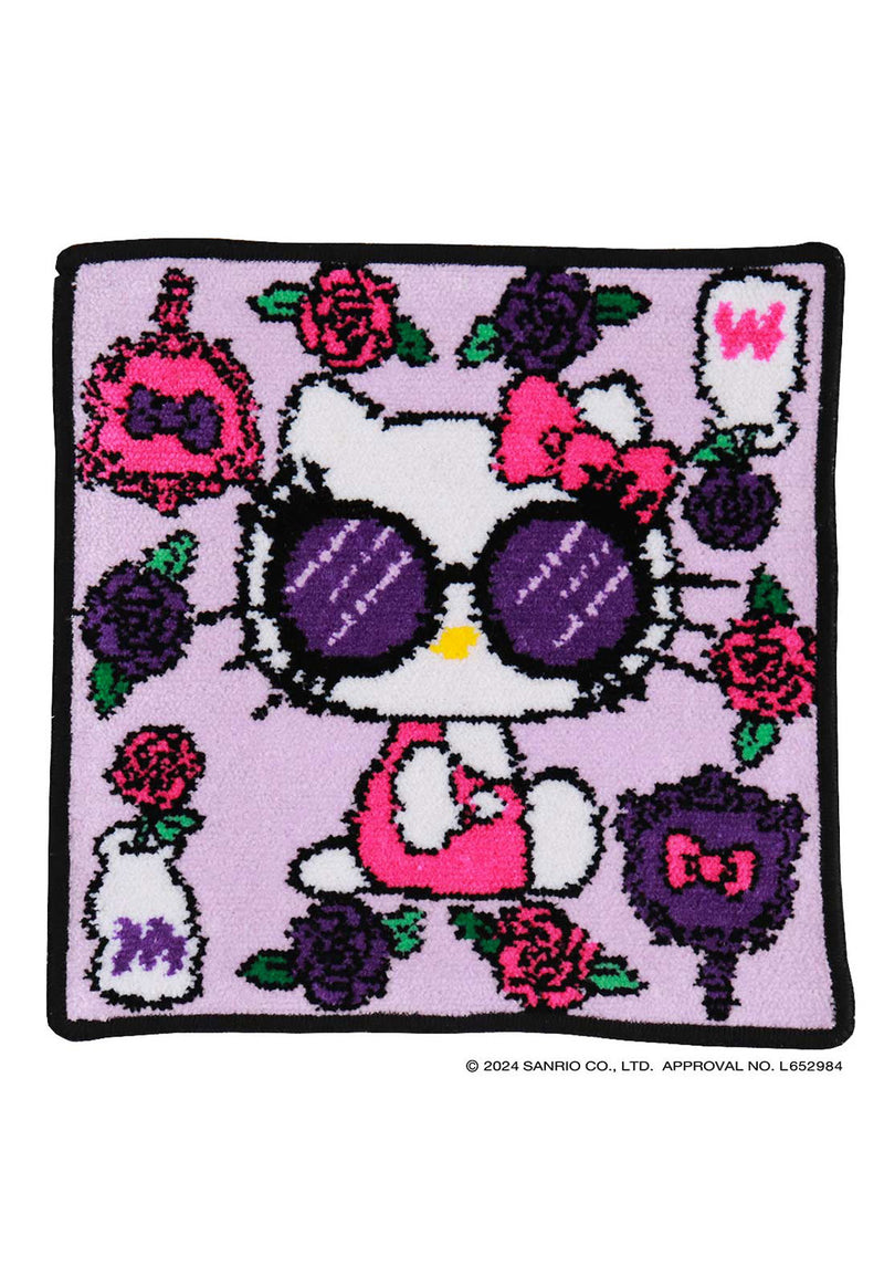 [HELLO KITTY 50th] motif pattern chenille woven towel handkerchief