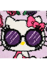 [HELLO KITTY 50th] motif pattern chenille woven towel handkerchief