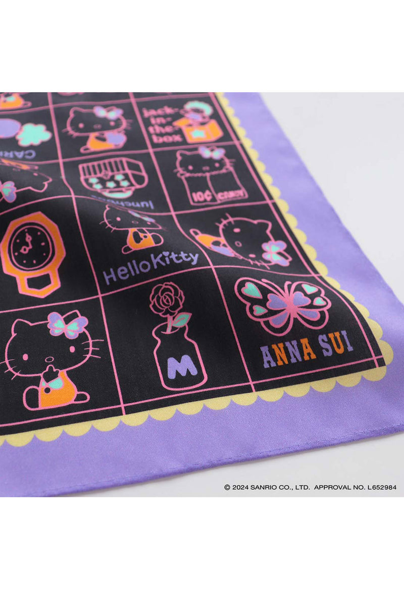 [HELLO KITTY 50th] Large format total print handkerchief