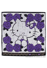 [HELLO KITTY 50th] Rose pattern towel handkerchief