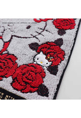 [HELLO KITTY 50th] Rose pattern towel handkerchief