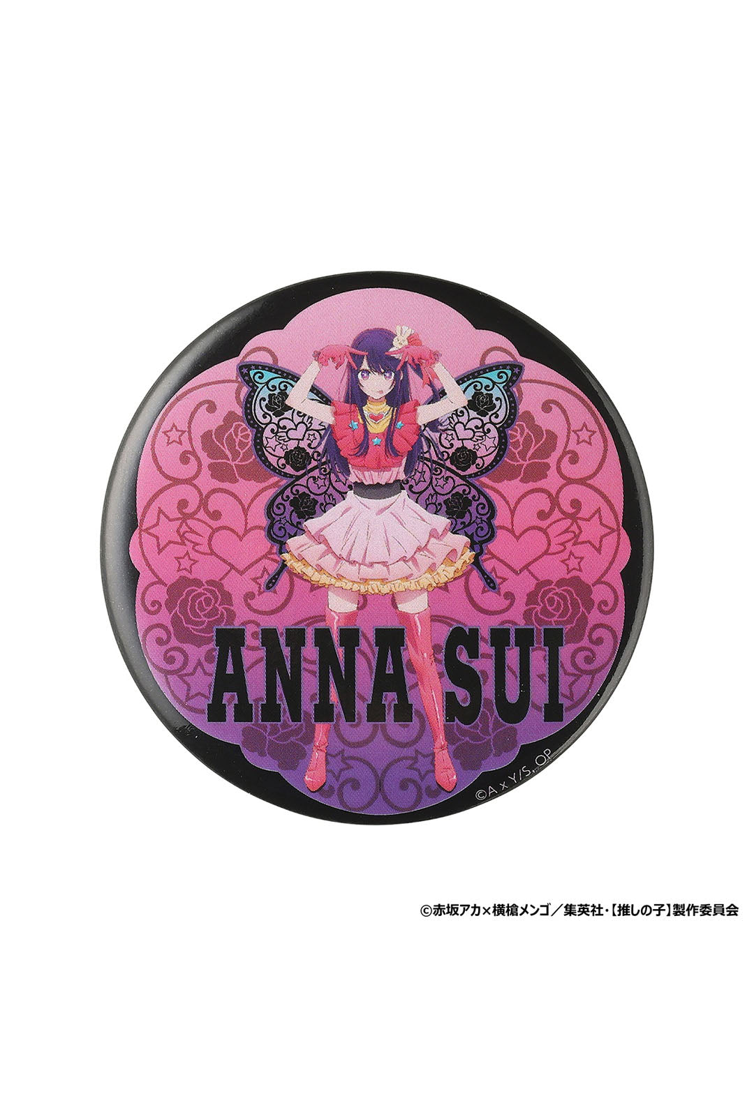 [Oshi no Ko] × ANNA SUI Oshikatsu Tote Bag (Trading Card Case / Can Badge Included) BLACK