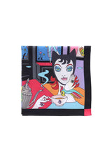 [ANNA SUI × Mick Itya] Print Handkerchief Midnight Tea Party