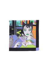 [ANNA SUI × Mick Itya] Print Handkerchief Midnight Tea Party