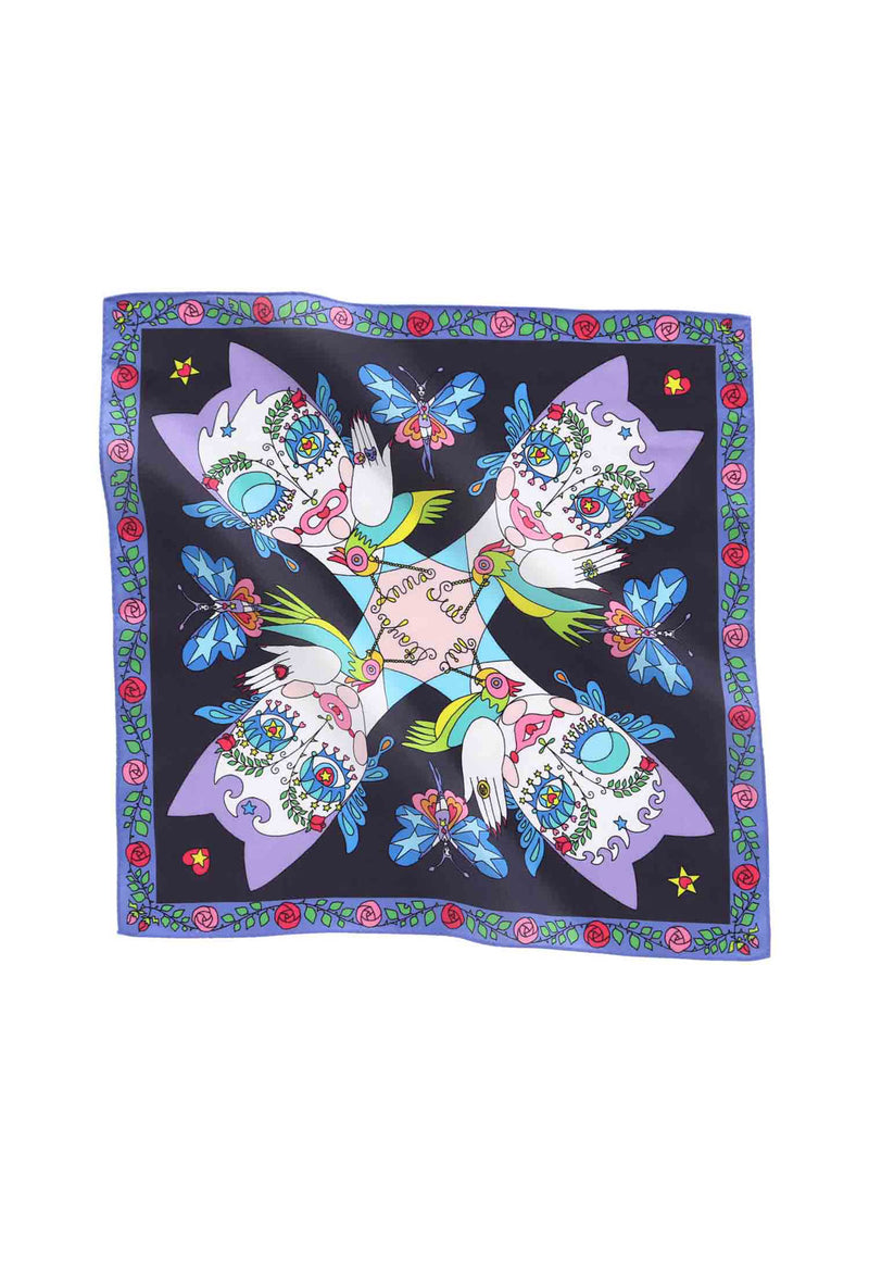 [ANNA SUI × Mick Ithaya] Print Handkerchief MIC Doll and Butterfly