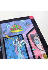 [ANNA SUI × Mick Itya] Print Handkerchief Midnight Tea Party