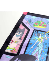 [ANNA SUI × Mick Itya] Print Handkerchief Midnight Tea Party