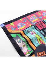 [ANNA SUI × Mick Itya] Print Handkerchief Midnight Tea Party